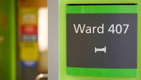 Derby Hospital Ward Sign