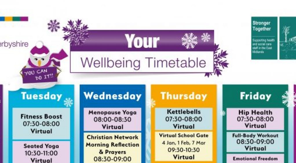 Winter Wellbeing Timetable header