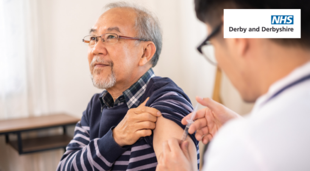 Man receiving vaccine