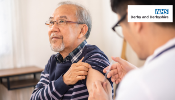 Man receiving vaccine