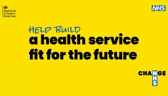 Text says: Help build a health service fit for the future