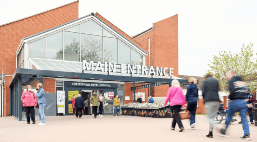 Chesterfield Royal Hospital entrance