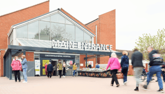 Chesterfield Royal Hospital entrance